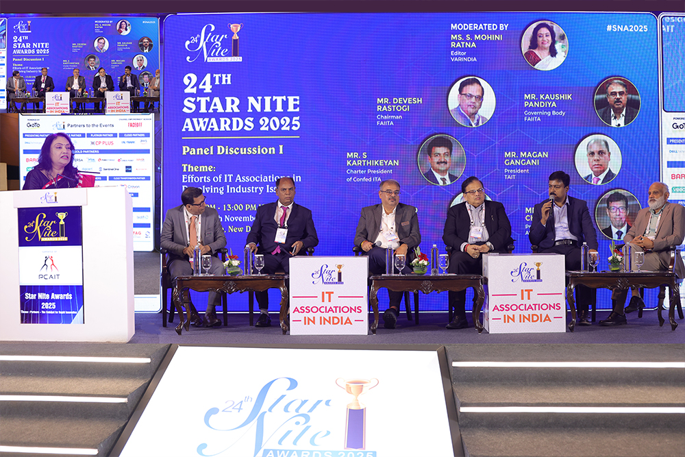 Panel Discussion â€“ 1  Magan Gangani-TAIT; Bharat Chheda-ASIRT; (Moderator)Ms. S. Mohini Ratna-VARINDIA;Vinod Kumar-ISODA;Devesh Rastogi-FAIITA;S Kar