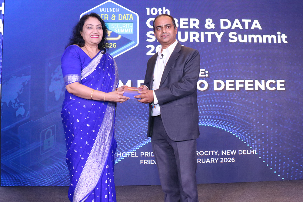 Token of appreciation presented to Mr. Ankur Patial, Sr. Consultant Information & Data Security - Varonis