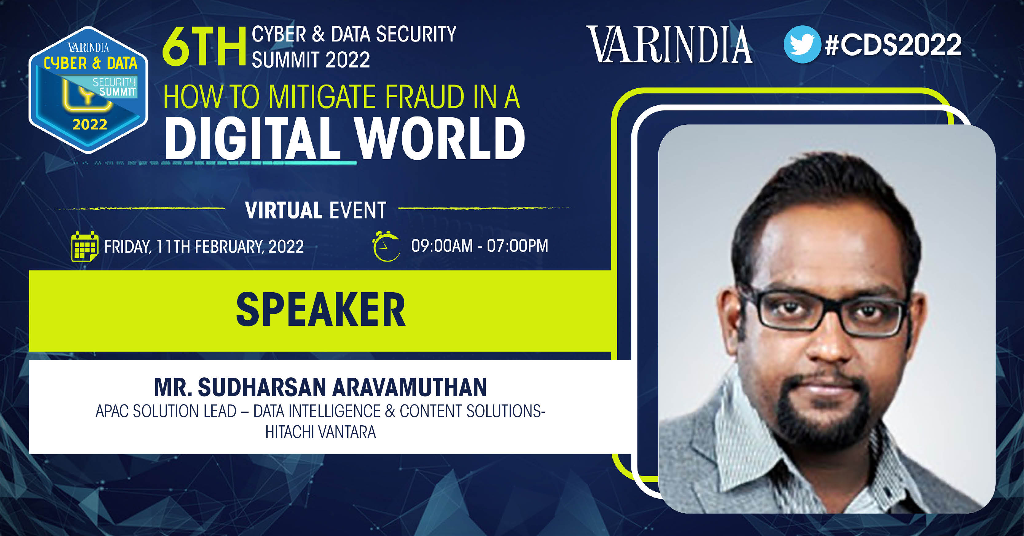 Presentation By Mr. Sudharsan Aravamuthan, APAC Solution Lead â€“ Data Intelligence & Content Solutions- Hitachi Vantara