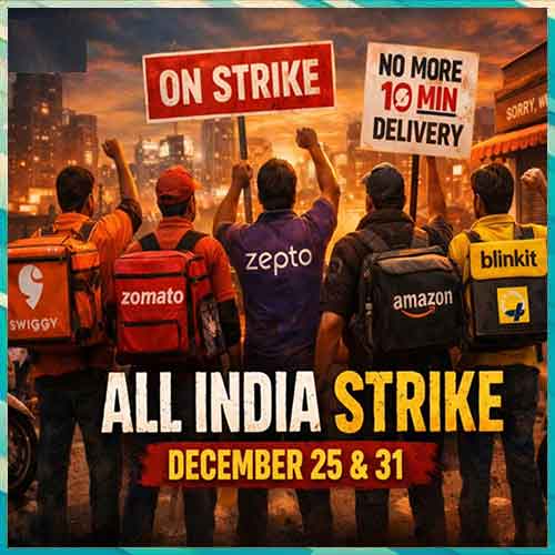 Delivery workers across major platforms announce nationwide strike on december 25 and 31