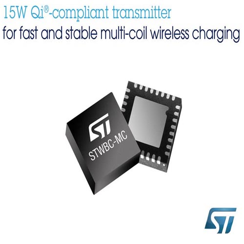 STMicroelectronics unveils STWBC-MC â€“ a wireless battery-charger transmitter