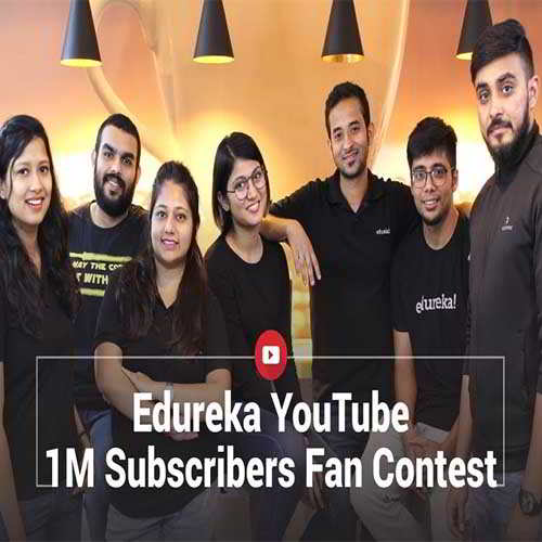 Edureka has achieved an active community of 1 Million subscribers on its YouTube platform